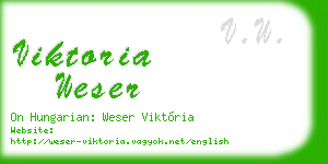 viktoria weser business card